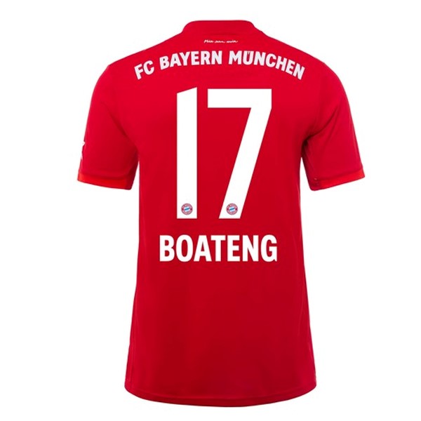 Camiseta Bayern Munich NO.17 Boateng Primera equipo 2019-20 Rojo